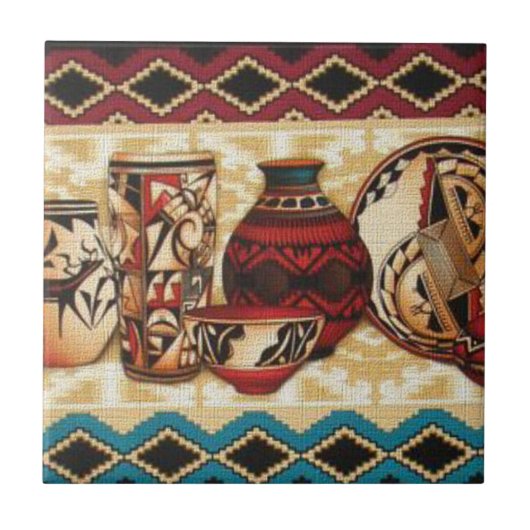 Südwestlicher Stil Muster Tile Fliese (Vorderseite)