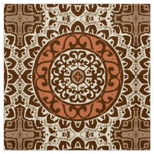 Südwestlicher Sun-Mandala-Batik, Rost u. Brown Stoff