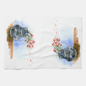 Südwestlicher Topf indianischer Malerpinsel-Wildbl Geschirrtuch (Horizontal)