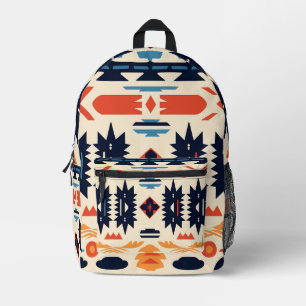 Südwestlicher tribaler Azteken-Geometrie-Boho Bedruckter Rucksack