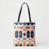 Südwestlicher tribaler Azteken-Geometrie-Boho Tasche (Vorderseite)