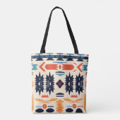 Südwestlicher tribaler Azteken-Geometrie-Boho Tasche (Rückseite)