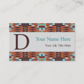 Südwestlicher tribaler Muster inspirierter Einzels Visitenkarte (Vorderseite)