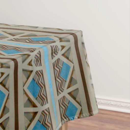 Südwestlicher Türkis-graues Brown-Muster Tischdecke (Beispiel)