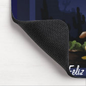 Südwestlicher Weihnachtskaktus-Cartoon Mousepad (Ecke)