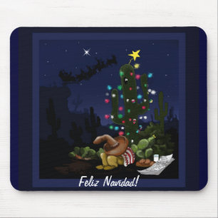 Südwestlicher Weihnachtskaktus-Cartoon Mousepad