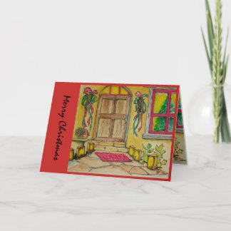 Südwestlicher Weihnachtstüreinstieg I Feiertagskarte