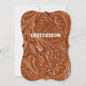 Südwestlicher Western aus geschliffenem Glattleder Einladung (Vorderseite)