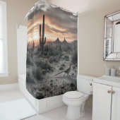 Südwestlicher Wüstenbahnbrecher bei Sunrise Duschvorhang (Beispiel)