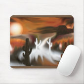 Südwestliches abstraktes Feuer und Eis Mousepad (Mit Mouse)