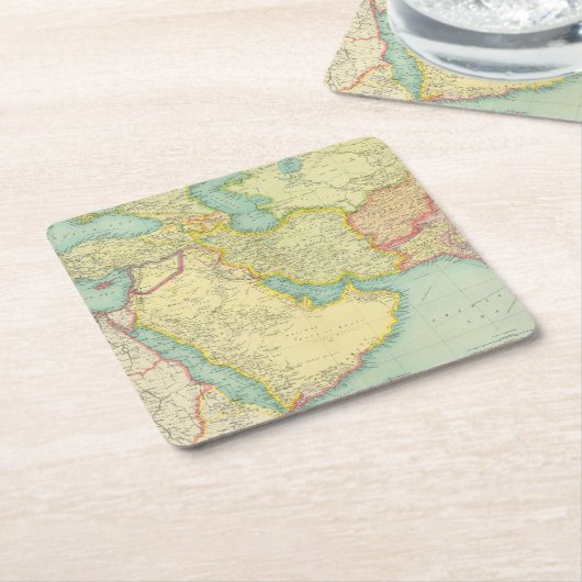 Südwestliches Asien Rechteckiger Pappuntersetzer (angewinkelt)