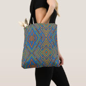 Südwestliches Blau Grün Muster Tasche (Von Nahem)