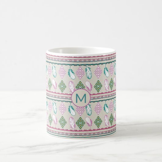 Südwestliches ethnisches Federmuster Kaffeetasse (Mittel)