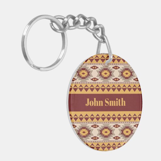 Südwestliches ethnisches Muster Schlüsselanhänger (Vorderseite links)