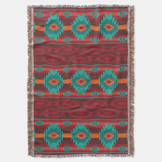 südwestliches ethnisches navaio Stammes- Muster Decke (Vorderseite Vertikal)