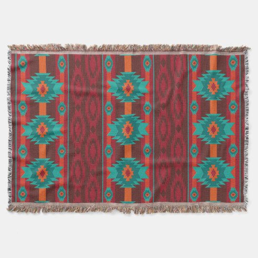 südwestliches ethnisches navaio Stammes- Muster Decke (Vorderseite)