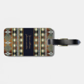 südwestliches ethnisches navaio Stammes- Muster Gepäckanhänger (Rückseite horizontal)
