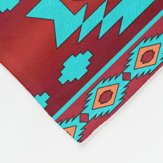 Südwestliches ethnisches Stammes- Muster Fleecedecke (Ecke)