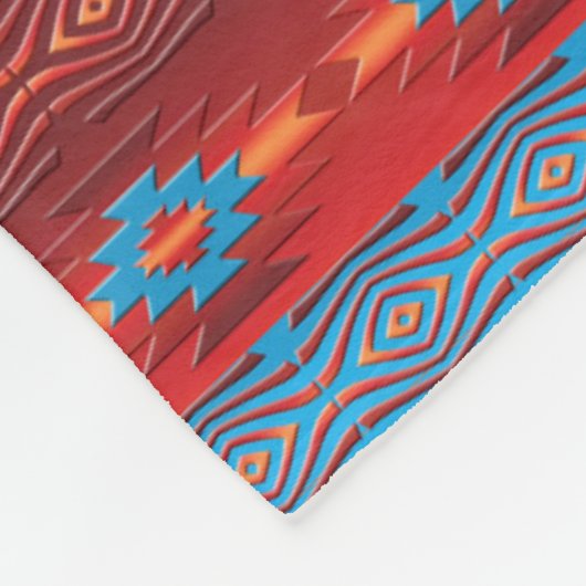 Südwestliches ethnisches Stammes- Muster Fleecedecke (Ecke)