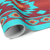 Südwestliches ethnisches Stammes- Muster Geschenkpapier (Rolleneckpunkt)