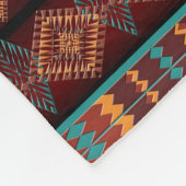 Südwestliches ethnisches Ureinwohnermuster Fleecedecke (Ecke)