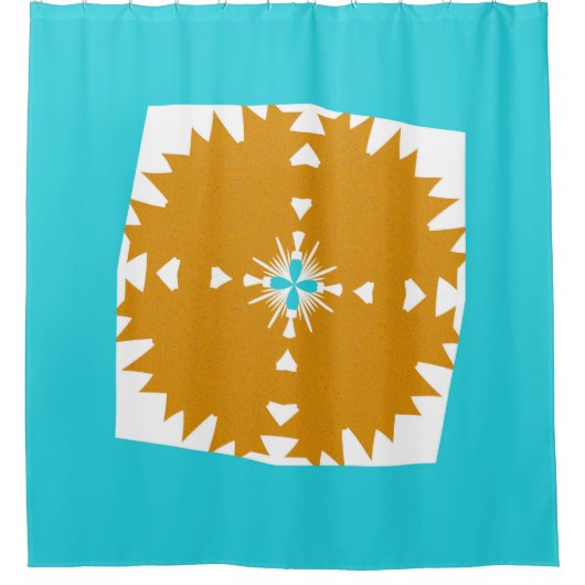 Südwestliches Farbmuster von Vibes Duschvorhang (Vorderseite)
