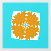 Südwestliches Farbmuster von Vibes Fensteraufkleber (Blatt)