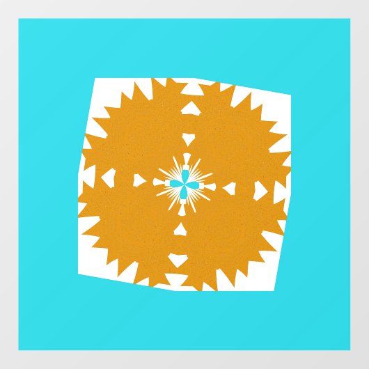 Südwestliches Farbmuster von Vibes Fensteraufkleber (Blatt)