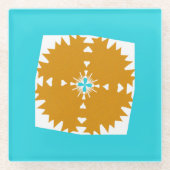 Südwestliches Farbmuster von Vibes Glasuntersetzer (Vorderseite)