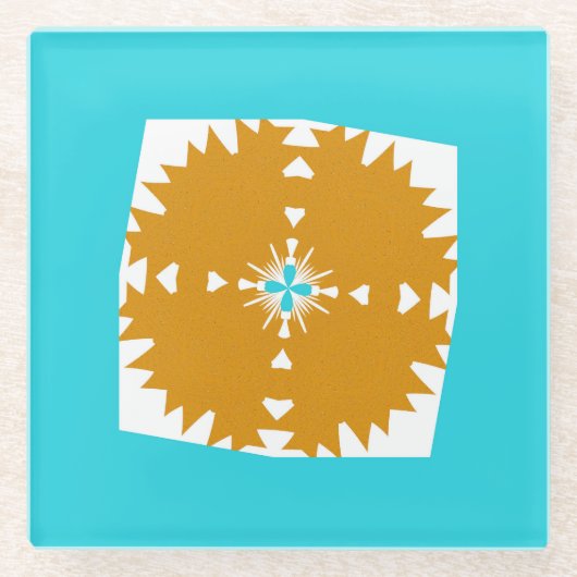 Südwestliches Farbmuster von Vibes Glasuntersetzer (Vorderseite)
