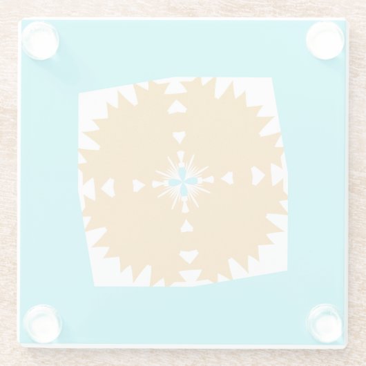 Südwestliches Farbmuster von Vibes Glasuntersetzer (Rückseite)