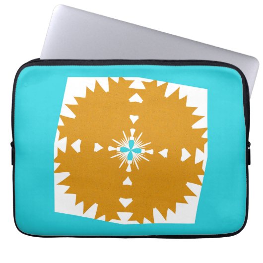 Südwestliches Farbmuster von Vibes Laptopschutzhülle (Vorderseite)