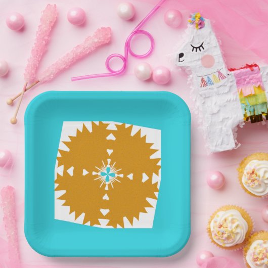 Südwestliches Farbmuster von Vibes Pappteller (Party)