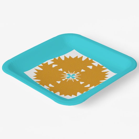 Südwestliches Farbmuster von Vibes Pappteller (Gewinkelt)