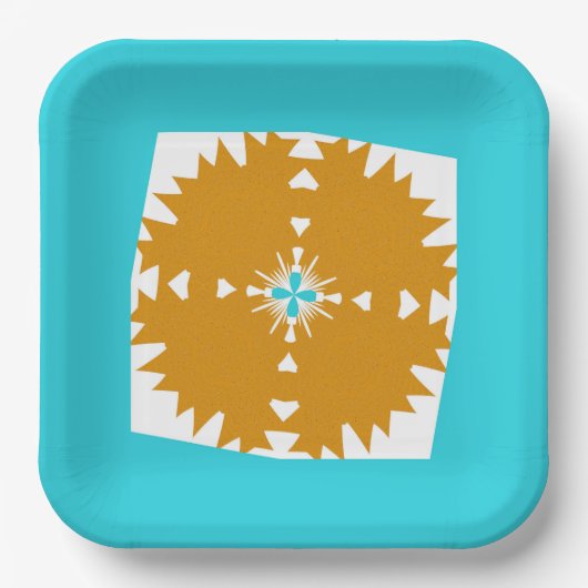 Südwestliches Farbmuster von Vibes Pappteller (Vorderseite)
