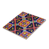 Südwestliches Fliesen-Kobalt-Blau-orange Gelb Fliese (Seite)