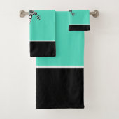 Südwestliches Gecko-Meer grün und schwarz Badhandtuch Set (Insitu)