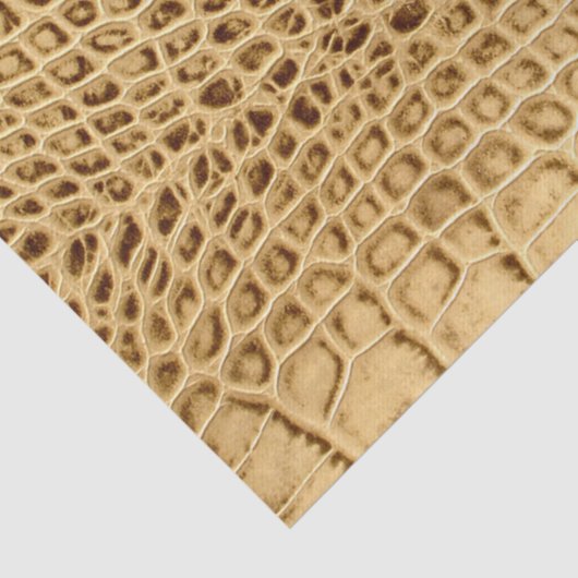 südwestliches Goldbraun Alligatorleder Seidenpapier (Ausschnitt)