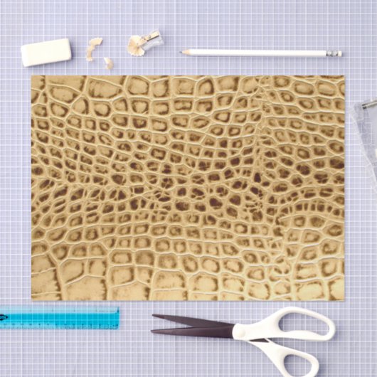 südwestliches Goldbraun Alligatorleder Seidenpapier (Handwerk)