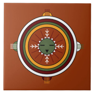 Südwestliches Hopi indianisches Stammes-Sonnengesi Fliese