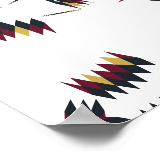 Südwestliches Indianermuster Poster (Ecke)