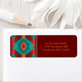 Südwestliches Label für ethnisch geometrische Gest