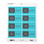 Südwestliches Label für ethnisch geometrische Gest (Vorne)