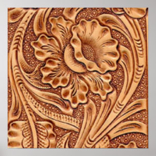 südwestliches Leder der Vintagen Cowgirlmode Poster