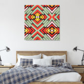 Südwestliches mehrfarbiges Muster Leinwanddruck (Insitu (Schlafzimmer))