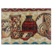 Südwestliches Muster für die Glasschneidplatte Schneidebrett (Vorderseite)