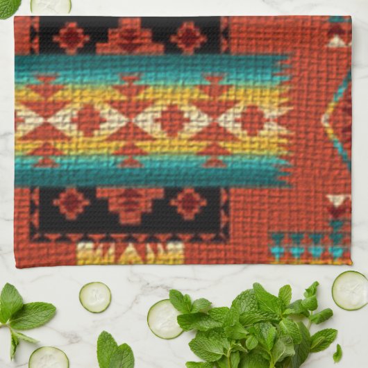 Südwestliches Muster Küchentuch (Gefaltet)