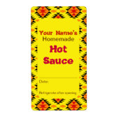 Südwestliches Muster Personalisierte Sauce-Labels (Vorne)