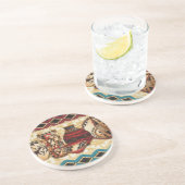 Südwestliches Muster Sandstone Drink Untersetzer (Seite)