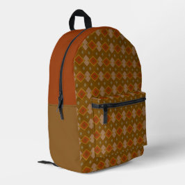 Südwestliches Rustikales Diamantmuster Bedruckter Rucksack